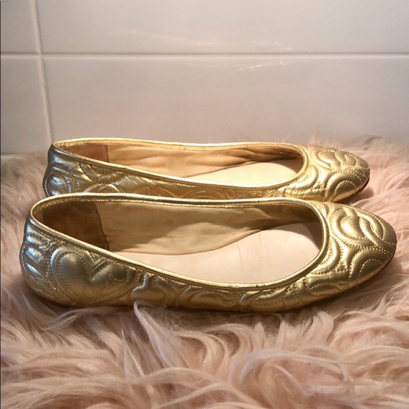 Coach Laticia Metallic Gold Flats - Picture 3 of 9